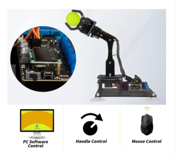 Adept 5-DOF Arduino programmable orange arm kit with OLED display