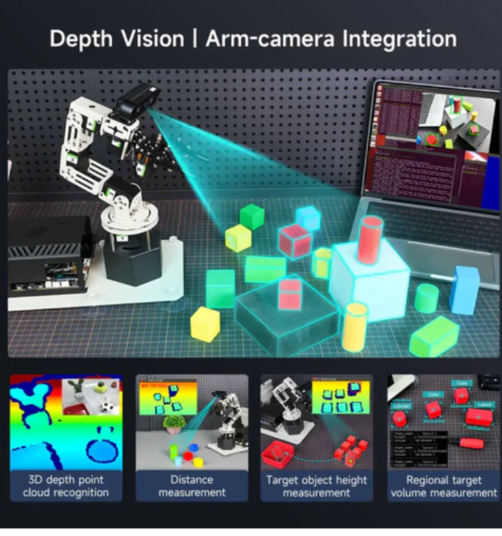 Yahboom DOFBOT Pro 3D Deep Vision Robotic Arm - Ultimate Edition with Jetson NANO 4GB SUB Board